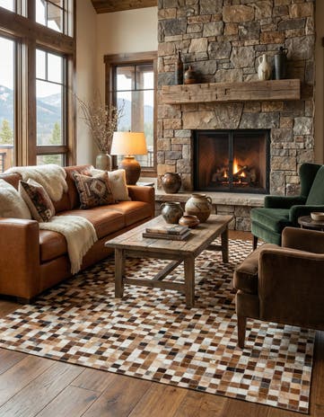 5' x 7' 10 Cowhide Stocks Rug