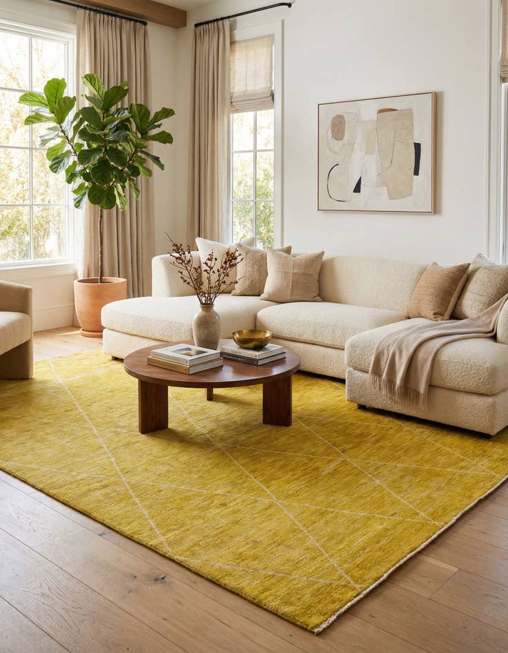 Detail image of 8' 11 x 11' 11  Hand Knotted Moroccan Wool Rug