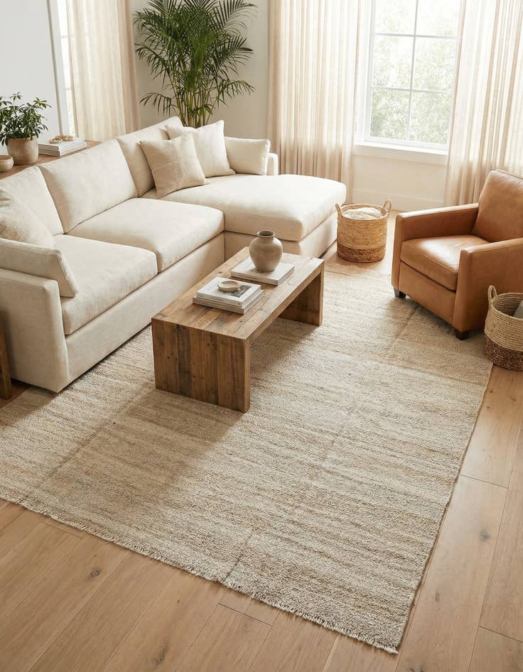 Detail image of 7' 9 x 9' 5  Hand Woven Kilim Modern Wool Rug