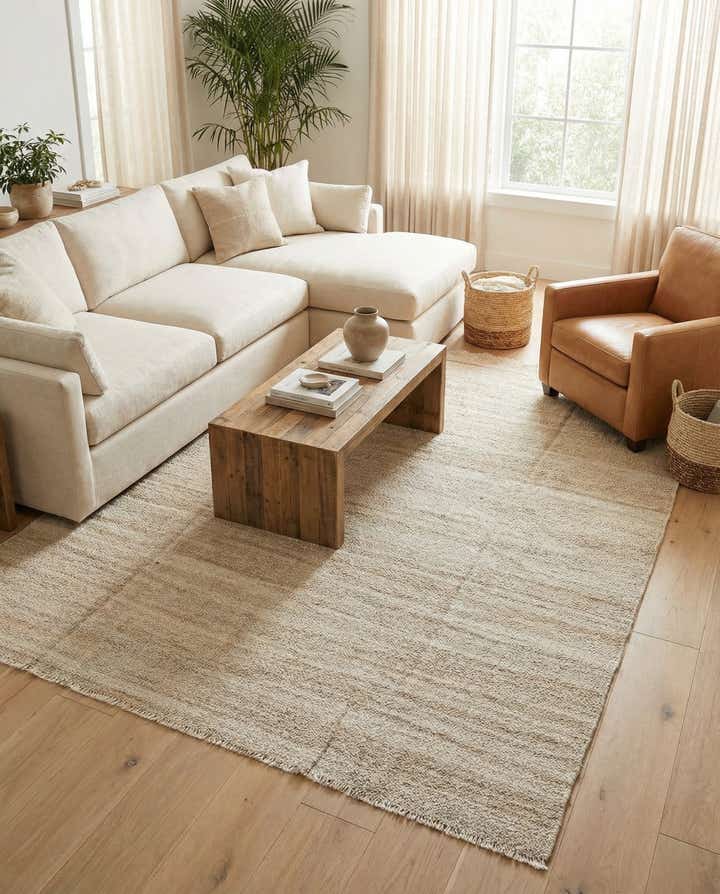 7' 9 x 9' 5 Hand Woven Kilim Modern Wool Rug