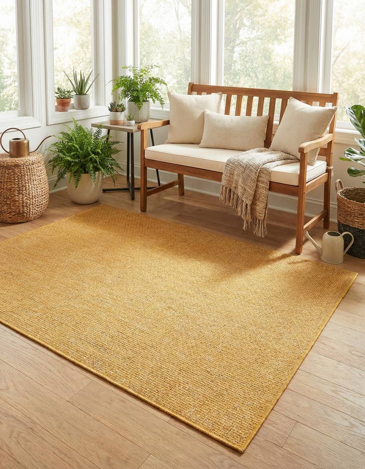 Detail image of 4' x 6' Easy-Clean Solid Indoor / Outdoor Rug