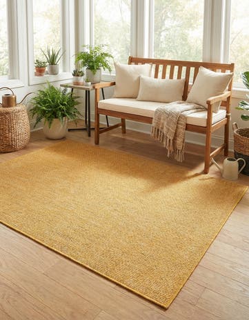 4' x 6' Easy-Clean Solid Indoor / Outdoor Rug