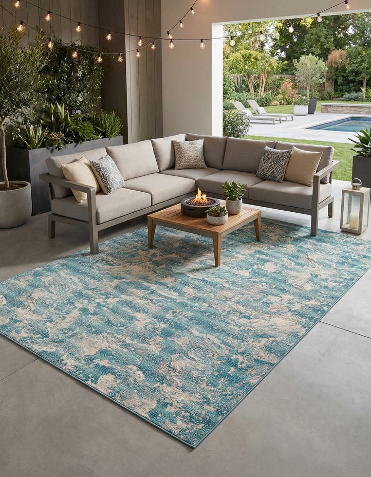 10' x 14' Easy-Clean Modern Indoor / Outdoor...