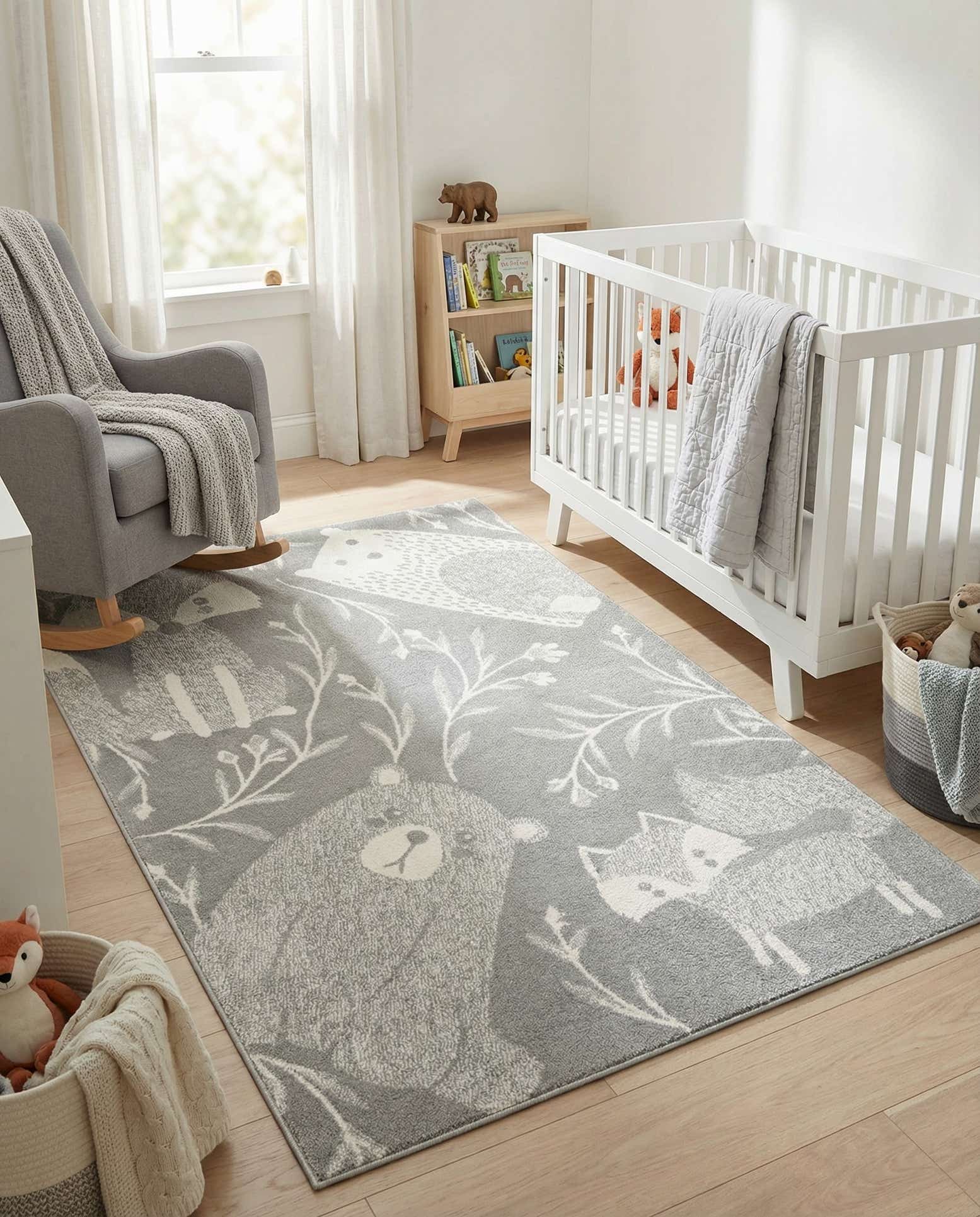 5' 3 x 8' Animals Whimsy Kids Rug