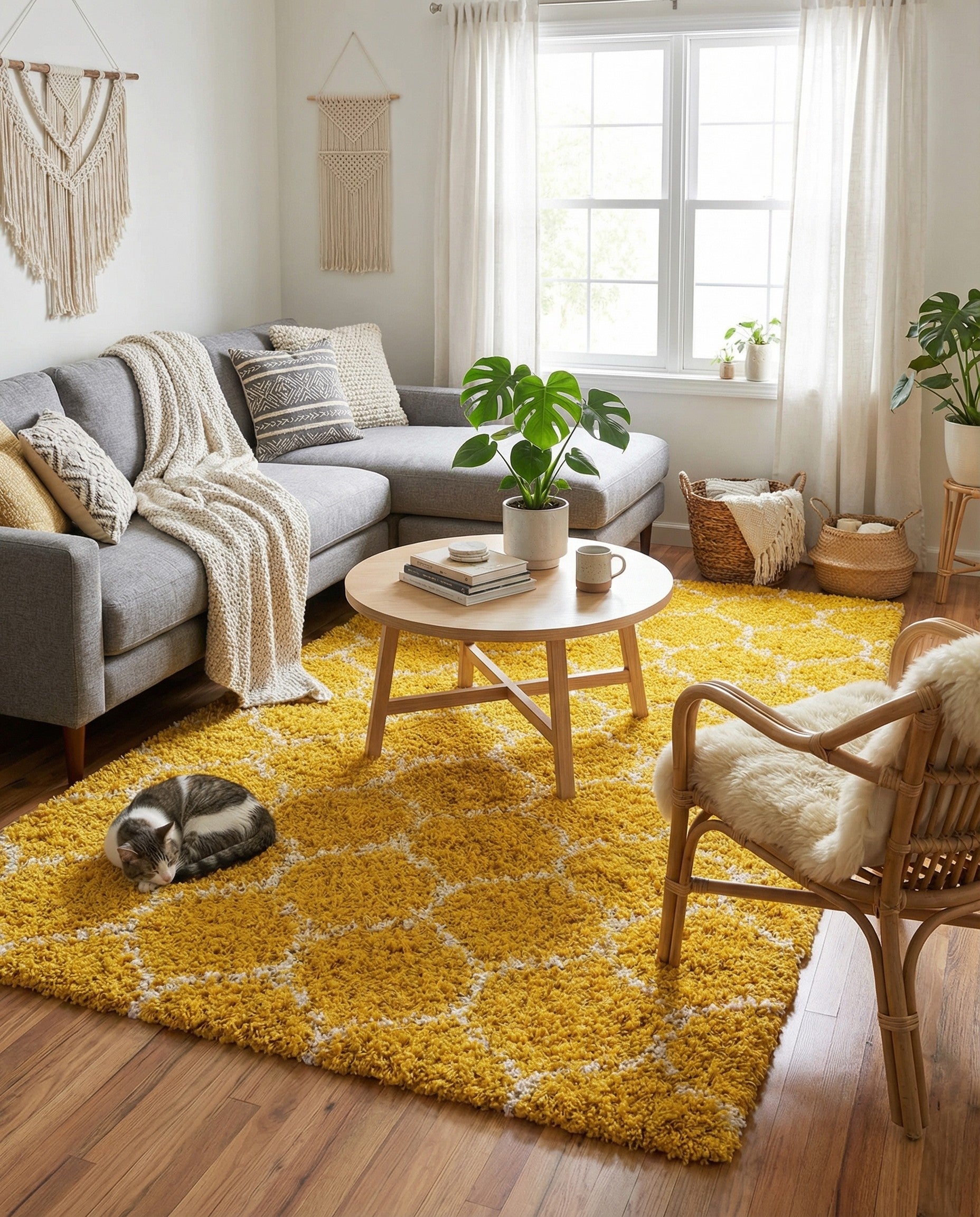  6' x 9' Lattice Shag Rug