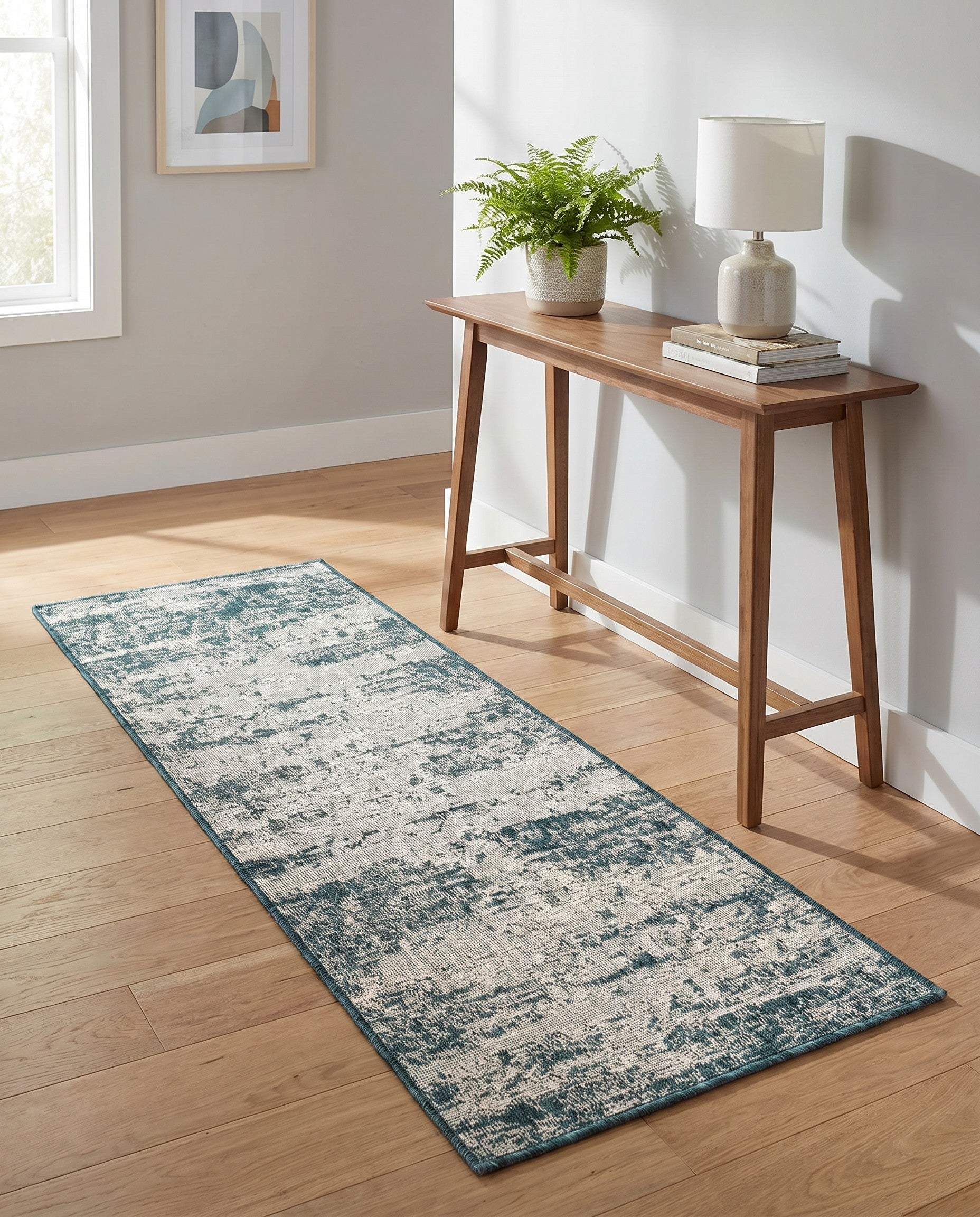 2' x 5' Easy-Clean Modern Indoor / Outdoor Runner Rug