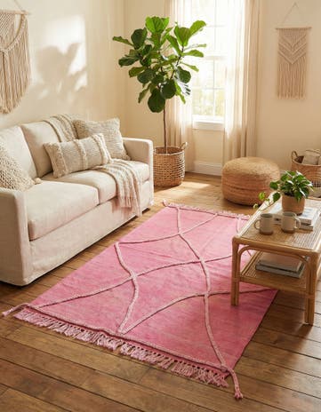 3' 6 x 4' 9 Hand Woven Kilim Modern Wool Rug