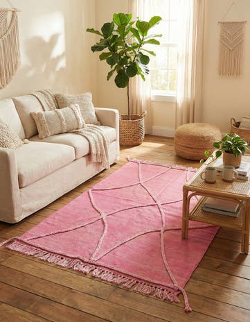3' 6 x 4' 9 Hand Woven Kilim Modern Wool Rug