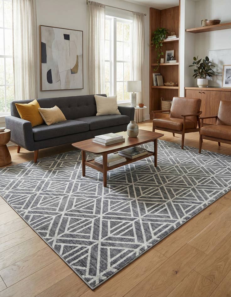 Detail image of 9' x 12' 2 Lattice Trellis Rug