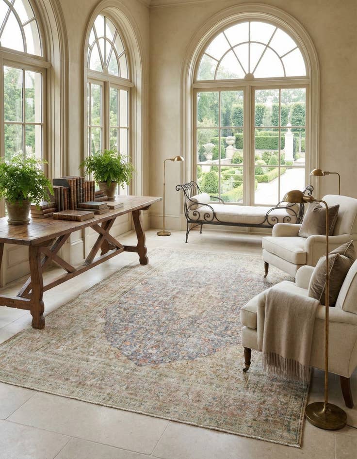 Detail image of 9' 6 x 12' 10 Vintage Royal Wool Rug