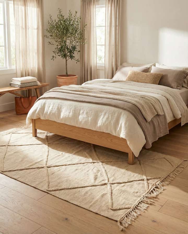 4' 1 x 6' 2 Hand Woven Moroccan Wool Rug