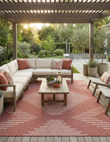 10' x 13' Easy-Clean Modern Indoor / Outdoor Rug