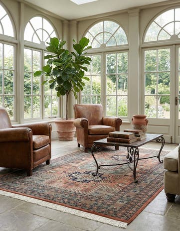 5' 4 x 8' 8 Hand Knotted Bokhara Oriental Wool Rug