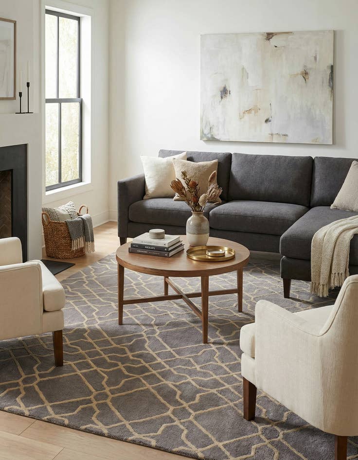 Detail image of 5' 1 x 8' Luna Wool Rug