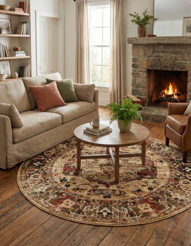 Detail image of 7' x 7' Saturn Round Rug