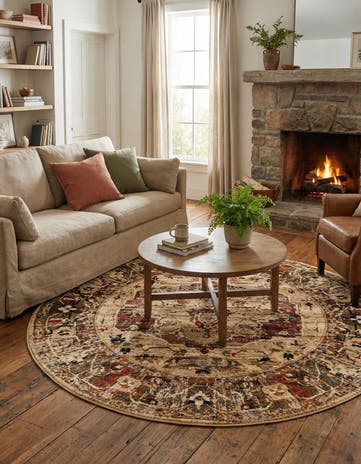 7' x 7' Saturn Round Rug