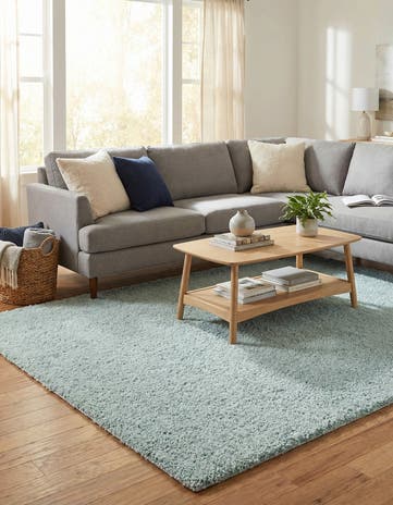 6' x 9' Soft Solid Shag Rug