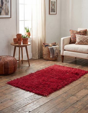 2' 5 x 4' 6 Hand Knotted Moroccan Wool Rug