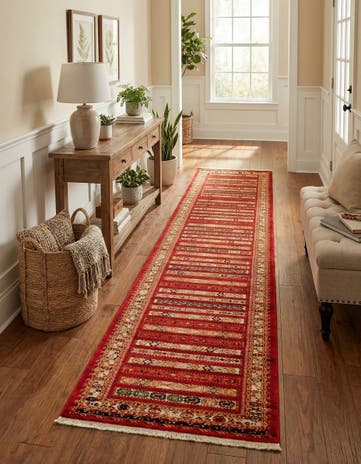 Rust Red Kashkuli Gabbeh Runner Rug