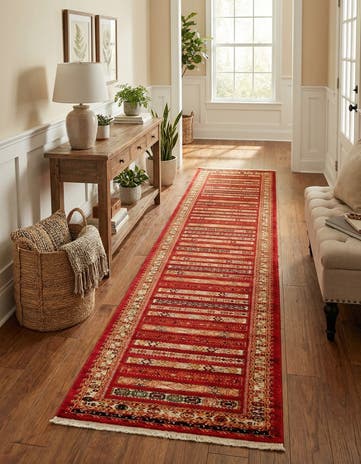 Rust Red Kashkuli Gabbeh Runner Rug