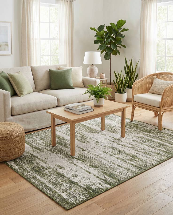 Detail image of 4' x 6' Easy-Clean Modern Indoor / Outdoor Rug