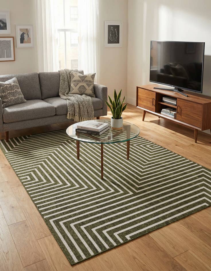 Detail image of 6' x 9'  Washable Modern Indoor / Outdoor Rug