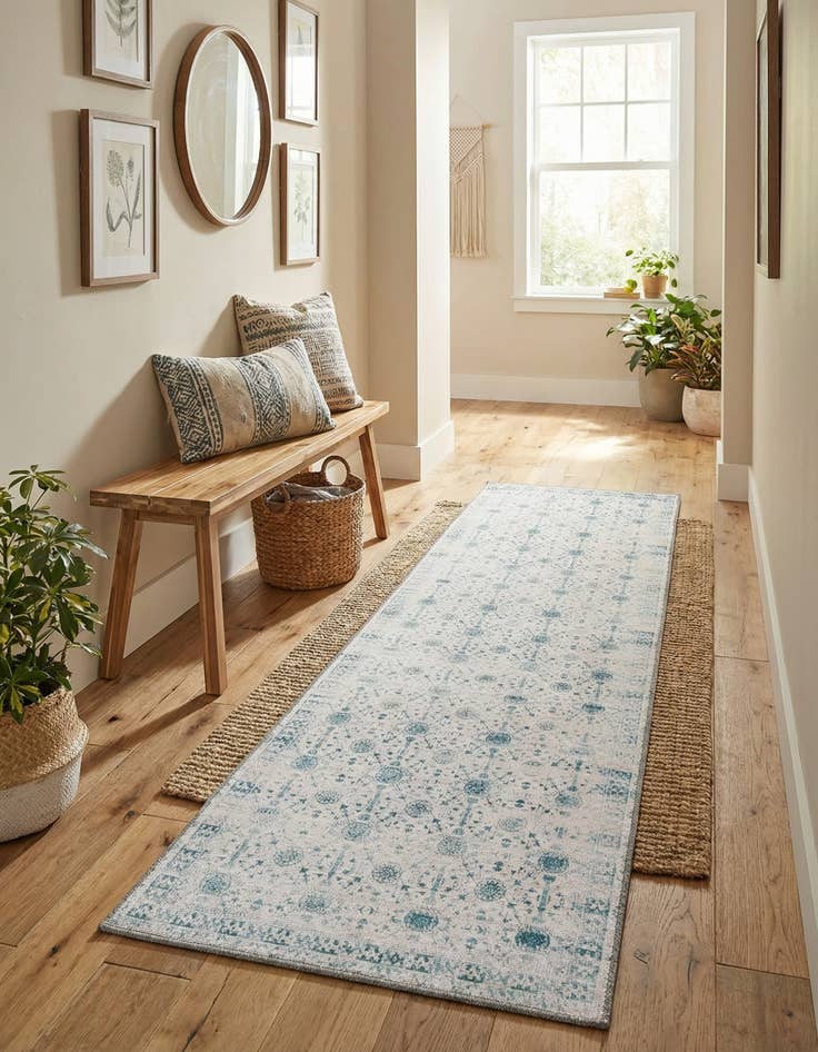 Detail image of 2' x 6' Washable Timeless Runner Rug