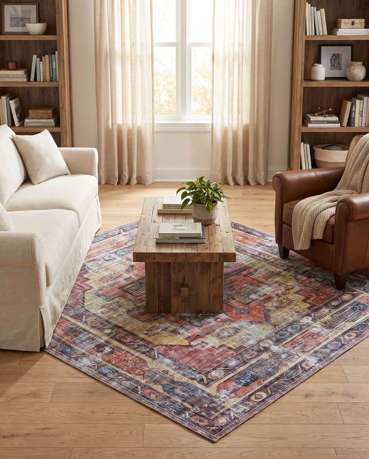 220cm x 220cm lavable Maahru Alfombra Cuadrado