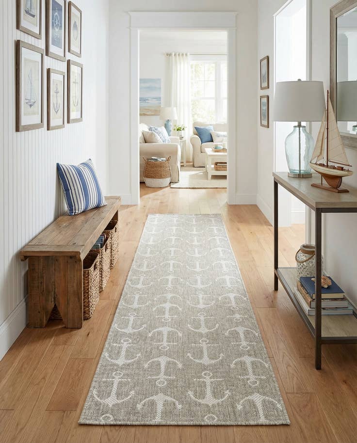 Detail image of 2' 7 x 12' Easy-Clean Coastal Indoor / Outdoor Runner Rug