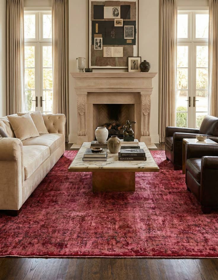 Detail image of 9' 7 x 12' 9  Hand Knotted Ultra Vintage Persian Wool Rug