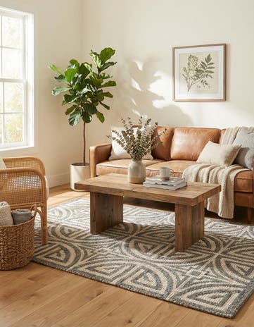 4' 1 x 6' 1 Hand Woven Chenille Jute Rug