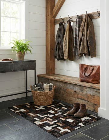 2' x 3' Cowhide Leather Rug