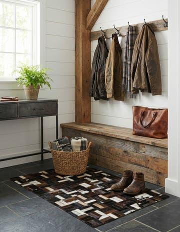 2' x 3' Cowhide Leather Rug