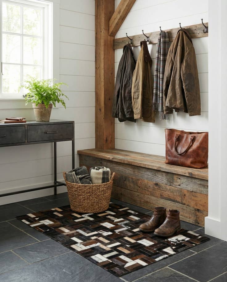 Detail image of 2' x 3' Cowhide Leather Rug