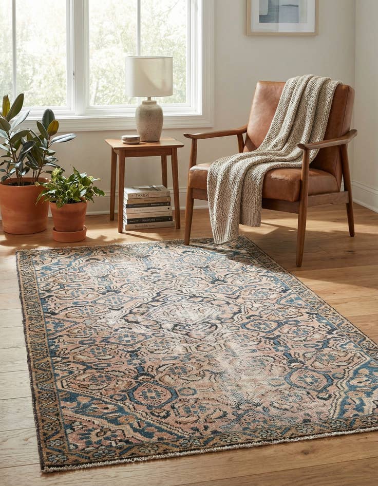 Detail image of 3' 2 x 6'  Hand Knotted Ultra Vintage Persian Wool Rug