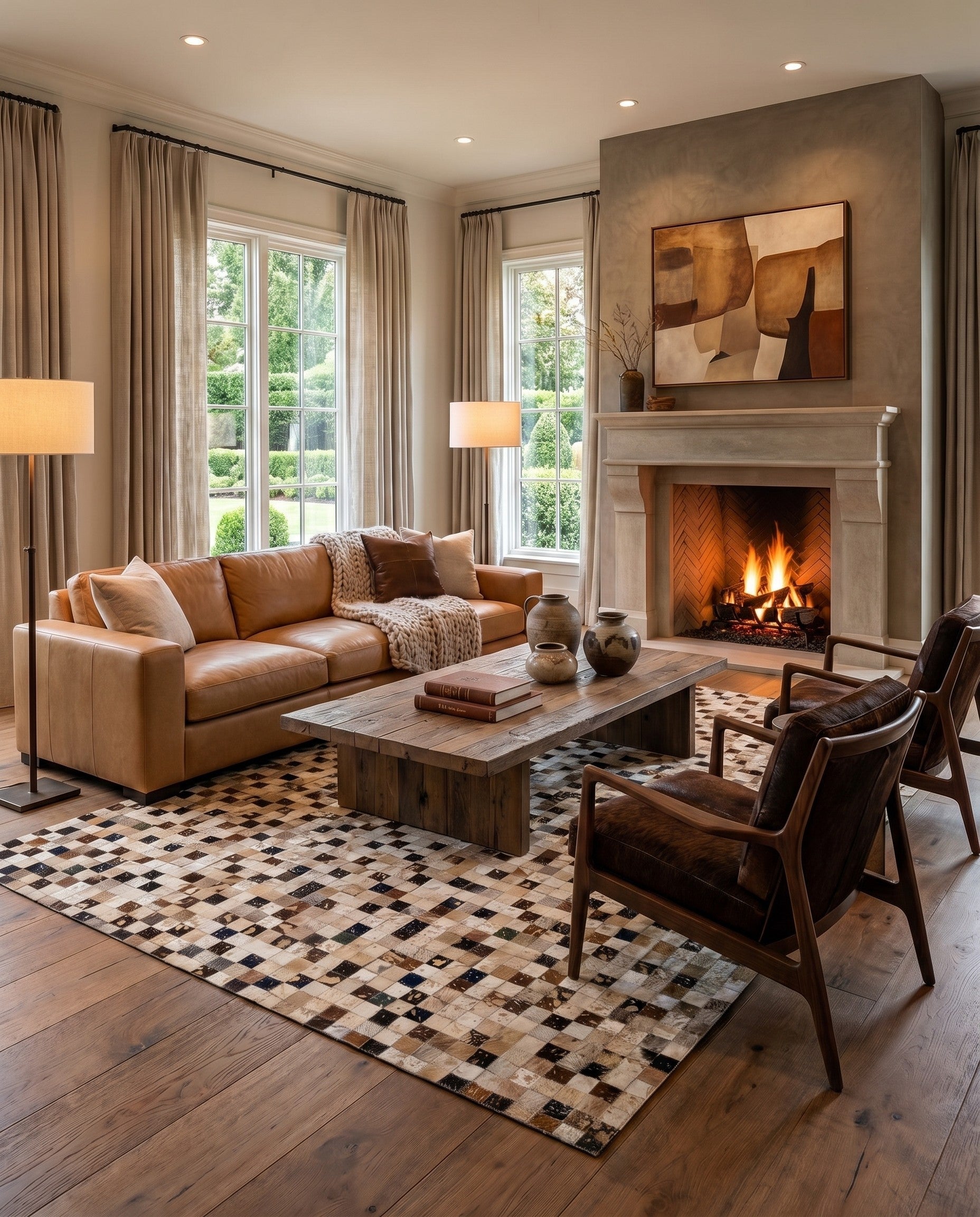 5' 2 x 8' 3 Cowhide - Patchwork Rug
