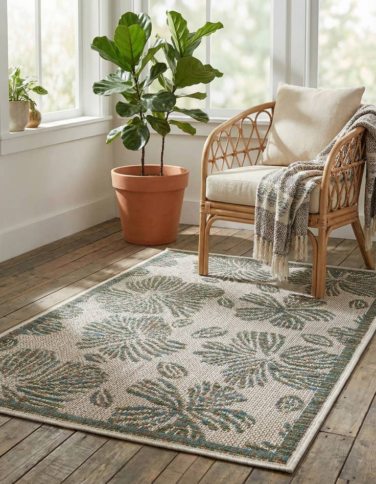 Detail image of  2' x 3' 1  Washable Baja Indoor / Outdoor Rug
