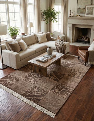 6' 6 x 9' 11 Hand Knotted Darya Wool Rug