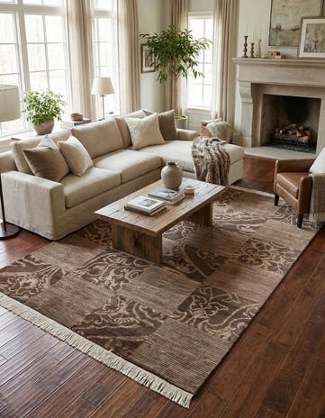 6' 6 x 9' 11 Hand Knotted Darya Wool Rug