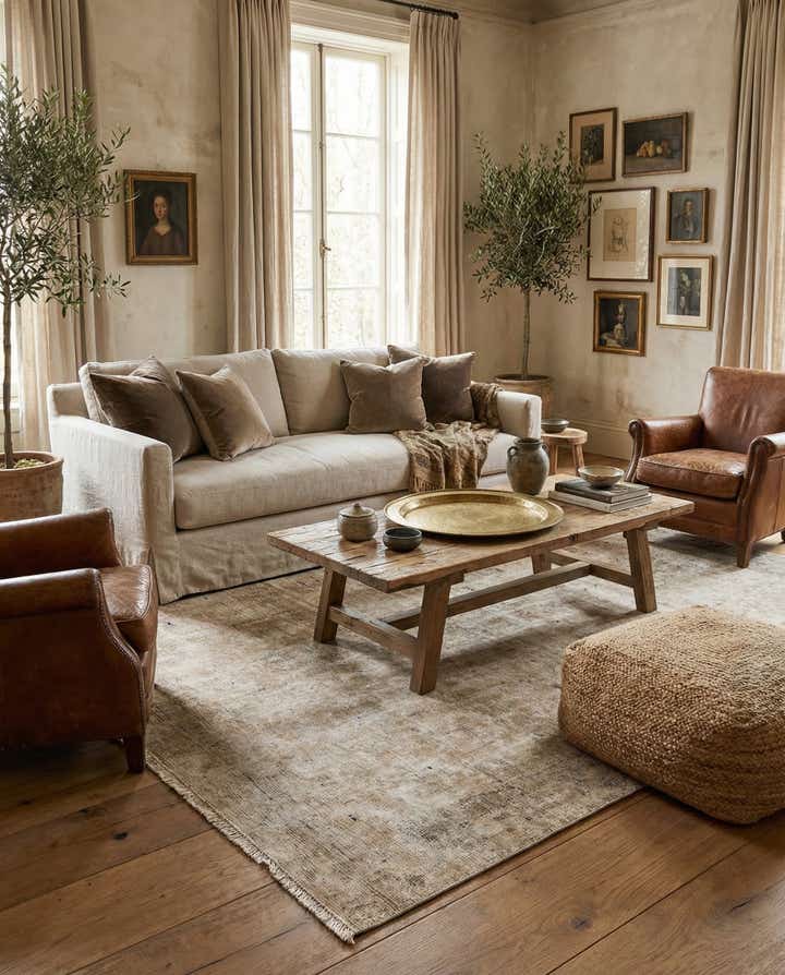 5' 7 x 8' 7 Hand Knotted Ultra Vintage Persian Wool Rug