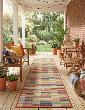 2' x 8' Easy-Clean Baja Indoor / Outdoor Runner Rug