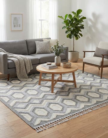 Charcoal Arlo Square Rug