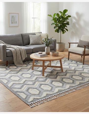 Charcoal Arlo Square Rug