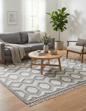 Charcoal Arlo Square Rug