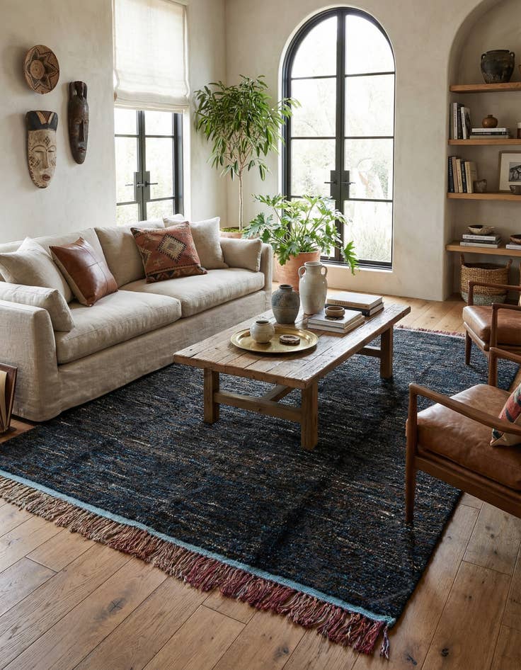 Detail image of 7' 8 x 9' 11  Hand Knotted Moroccan Wool Rug