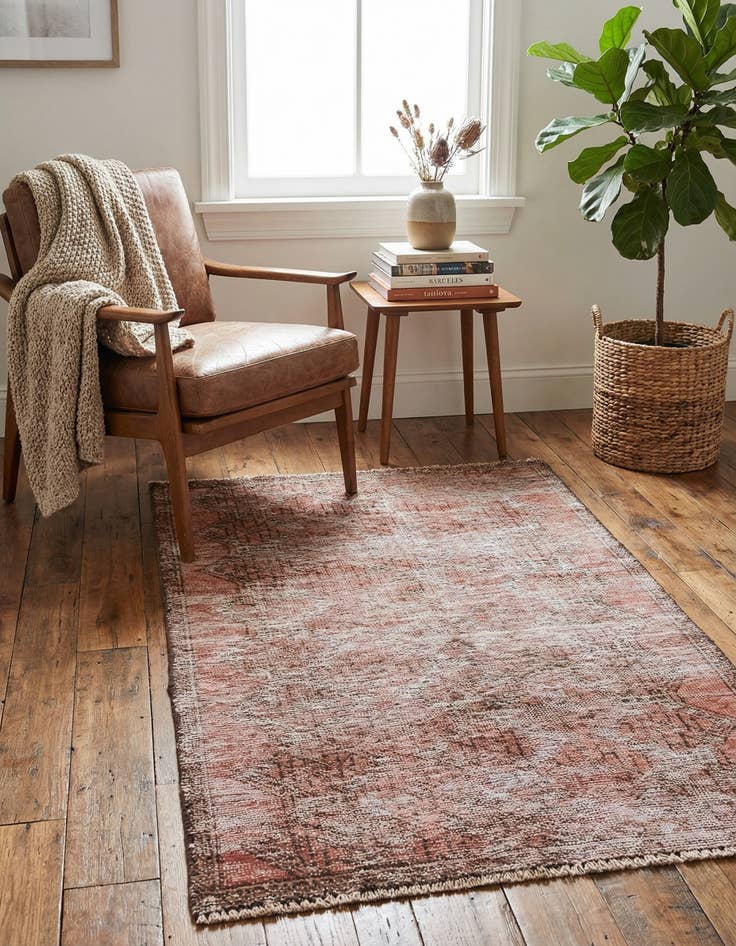 Detail image of 2' 10 x 5' 1  Hand Knotted Ultra Vintage Persian Wool Rug