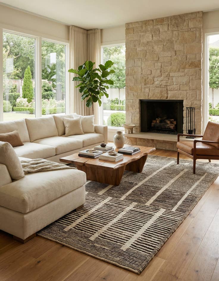 Detail image of 9' 1 x 11' 11  Hand Knotted Beni Marok Rug