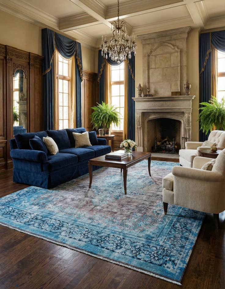 Detail image of 9' 8 x 12' 10 Vintage Royal Wool Rug