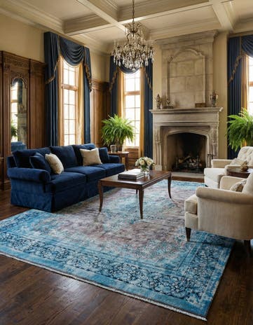 9' 8 x 12' 10 Vintage Royal Wool Rug