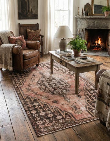 3' 7 x 6' 4 Hand Knotted Ultra Vintage Persian Wool Rug